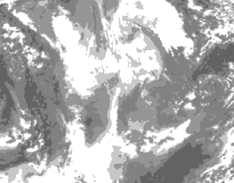 GDPS total cloud 228 hour forecast chart for Canada based on 2026/01/22 0000Z data