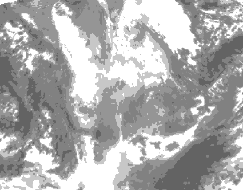 GDPS total cloud 234 hour forecast chart for Canada based on 2026/01/22 0000Z data