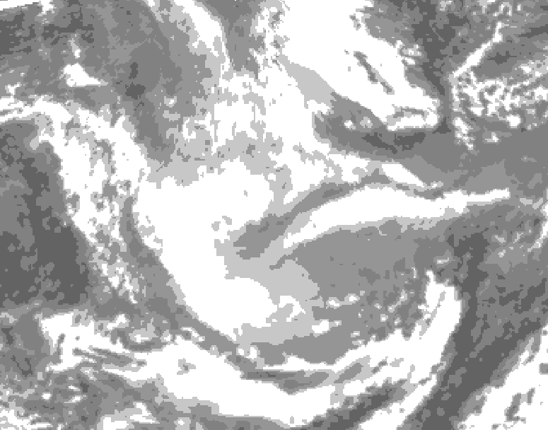 GDPS total cloud 006 hour forecast chart for Canada based on 2026/01/22 1200Z data
