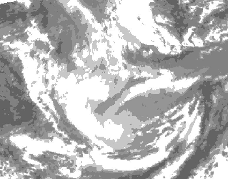 GDPS total cloud 012 hour forecast chart for Canada based on 2026/01/22 1200Z data