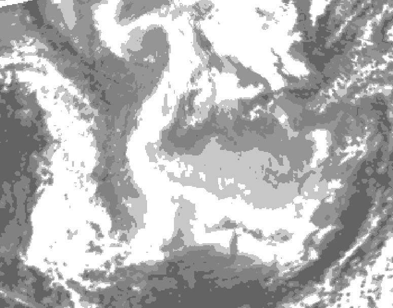 GDPS total cloud 048 hour forecast chart for Canada based on 2026/01/22 1200Z data