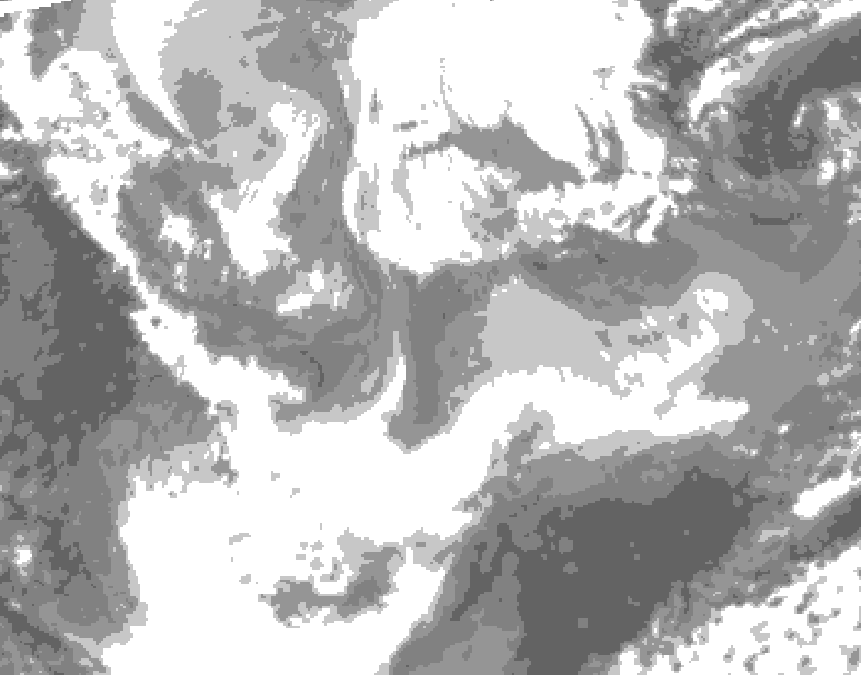 GDPS total cloud 078 hour forecast chart for Canada based on 2026/01/22 1200Z data