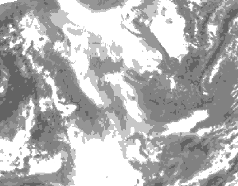 GDPS total cloud 156 hour forecast chart for Canada based on 2026/01/22 1200Z data