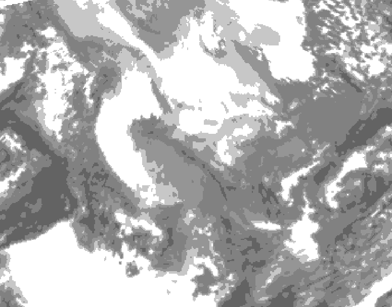 GDPS total cloud 210 hour forecast chart for Canada based on 2026/01/22 1200Z data