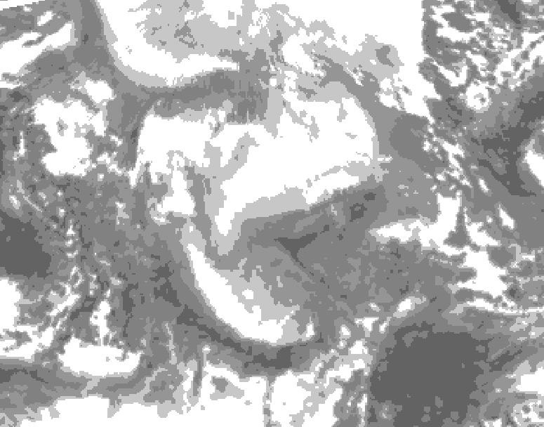 GDPS total cloud 240 hour forecast chart for Canada based on 2026/01/22 1200Z data