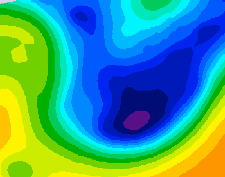 GDPS 500 millibar geopotential height 006 hour forecast chart for Canada based on 2026/01/23 0000Z data