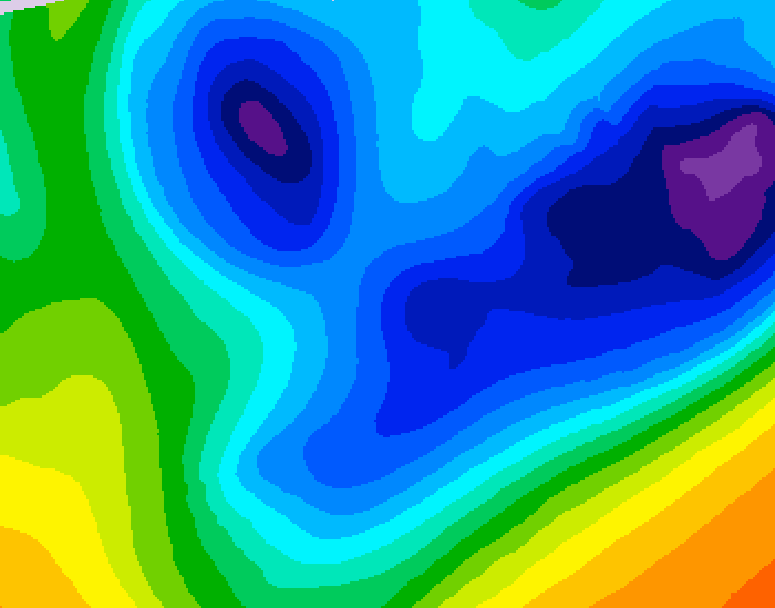 GDPS 500 millibar geopotential height 060 hour forecast chart for Canada based on 2026/01/23 0000Z data