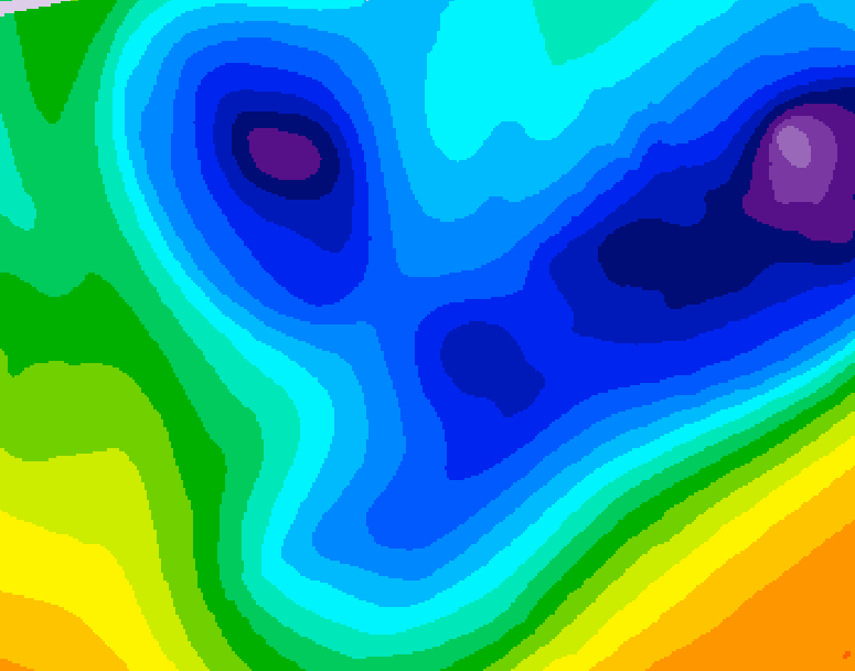 GDPS 500 millibar geopotential height 066 hour forecast chart for Canada based on 2026/01/23 0000Z data