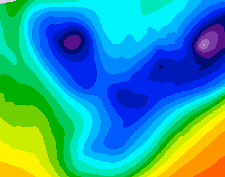 GDPS 500 millibar geopotential height 072 hour forecast chart for Canada based on 2026/01/23 0000Z data