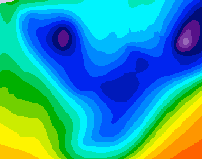 GDPS 500 millibar geopotential height 078 hour forecast chart for Canada based on 2026/01/23 0000Z data