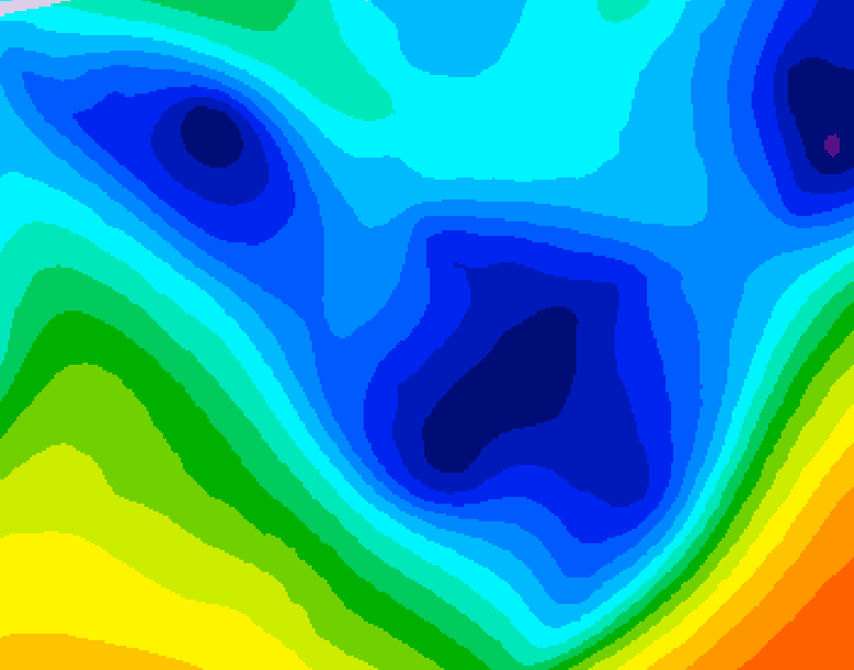 GDPS 500 millibar geopotential height 096 hour forecast chart for Canada based on 2026/01/23 0000Z data