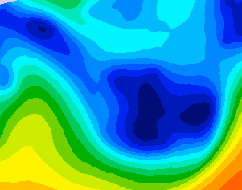 GDPS 500 millibar geopotential height 108 hour forecast chart for Canada based on 2026/01/23 0000Z data