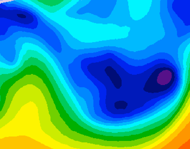 GDPS 500 millibar geopotential height 114 hour forecast chart for Canada based on 2026/01/23 0000Z data