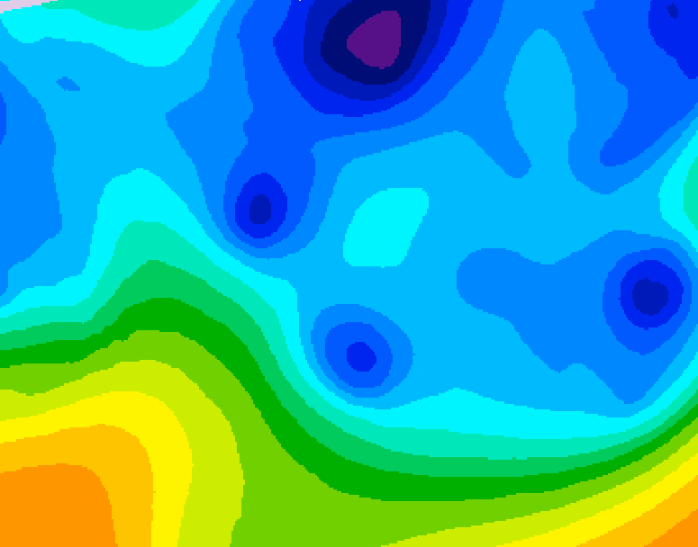 GDPS 500 millibar geopotential height 198 hour forecast chart for Canada based on 2026/01/23 0000Z data