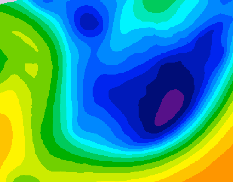 GDPS 500 millibar geopotential height 006 hour forecast chart for Canada based on 2026/01/23 1200Z data
