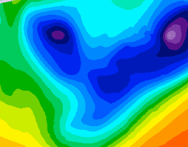GDPS 500 millibar geopotential height 060 hour forecast chart for Canada based on 2026/01/23 1200Z data