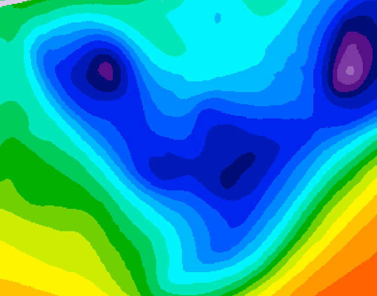 GDPS 500 millibar geopotential height 072 hour forecast chart for Canada based on 2026/01/23 1200Z data