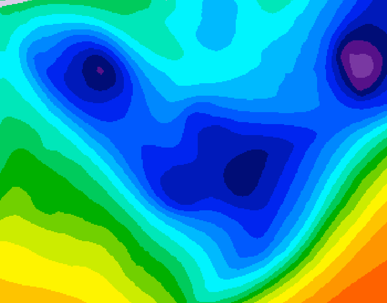 GDPS 500 millibar geopotential height 078 hour forecast chart for Canada based on 2026/01/23 1200Z data