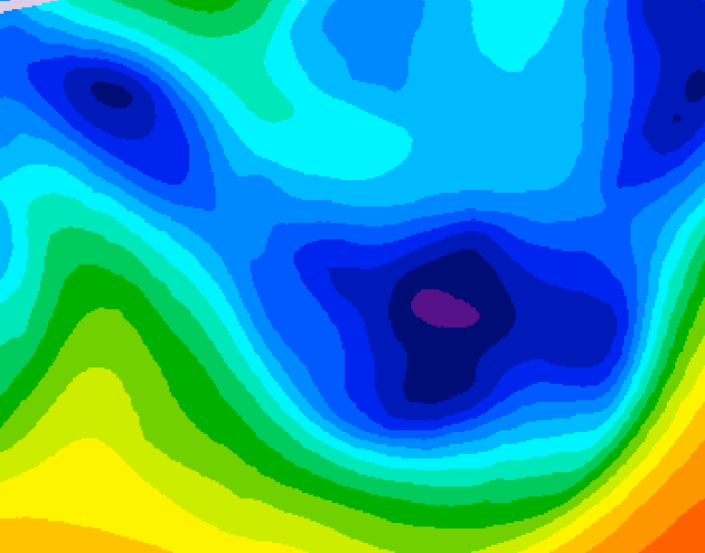 GDPS 500 millibar geopotential height 096 hour forecast chart for Canada based on 2026/01/23 1200Z data