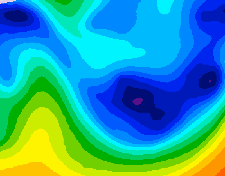 GDPS 500 millibar geopotential height 108 hour forecast chart for Canada based on 2026/01/23 1200Z data