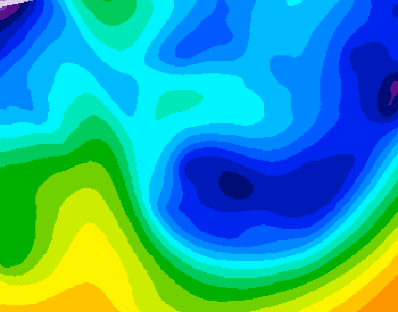 GDPS 500 millibar geopotential height 120 hour forecast chart for Canada based on 2026/01/23 1200Z data