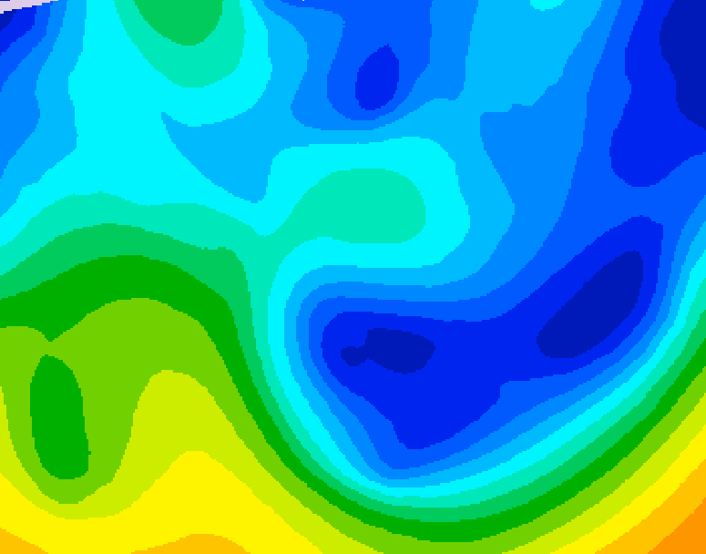 GDPS 500 millibar geopotential height 132 hour forecast chart for Canada based on 2026/01/23 1200Z data