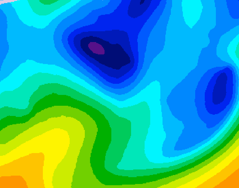 GDPS 500 millibar geopotential height 186 hour forecast chart for Canada based on 2026/01/23 1200Z data