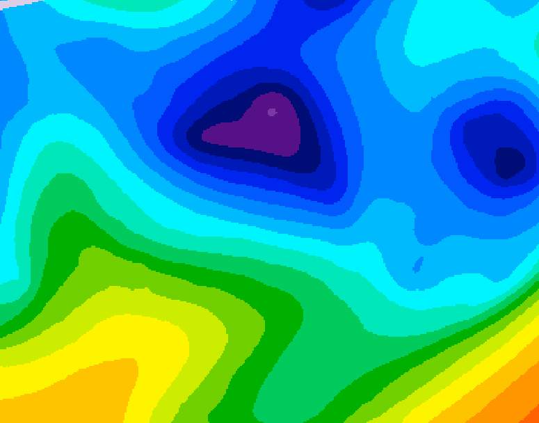 GDPS 500 millibar geopotential height 204 hour forecast chart for Canada based on 2026/01/23 1200Z data