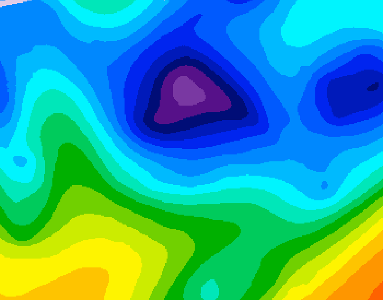 GDPS 500 millibar geopotential height 216 hour forecast chart for Canada based on 2026/01/23 1200Z data