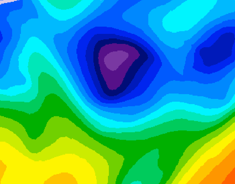 GDPS 500 millibar geopotential height 228 hour forecast chart for Canada based on 2026/01/23 1200Z data
