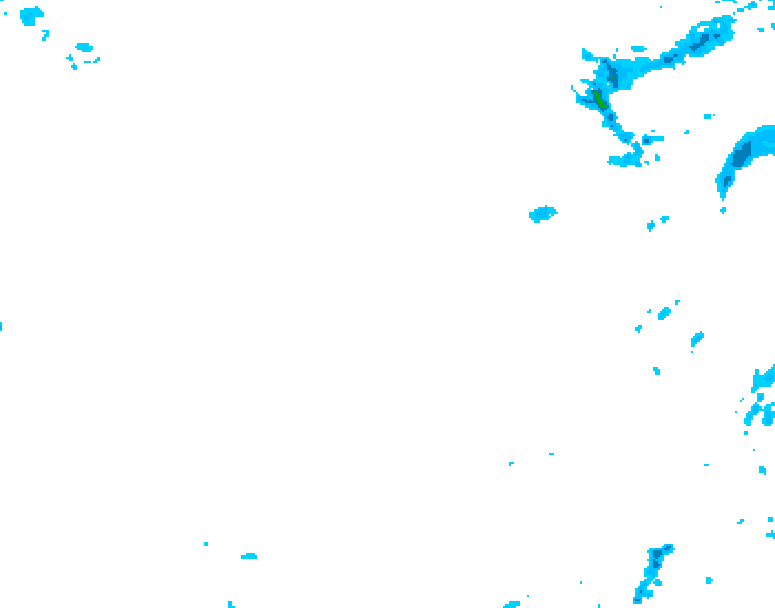 GDPS precipitation 018 hour forecast chart for Canada based on 2026/01/23 0000Z data