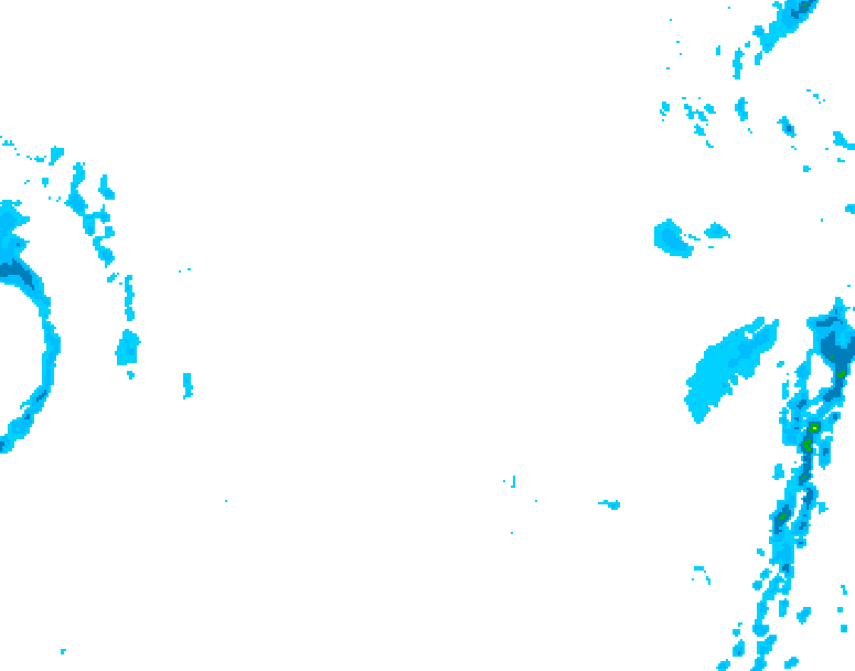 GDPS precipitation 102 hour forecast chart for Canada based on 2026/01/23 0000Z data