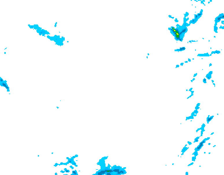 GDPS precipitation 018 hour forecast chart for Canada based on 2026/01/23 1200Z data