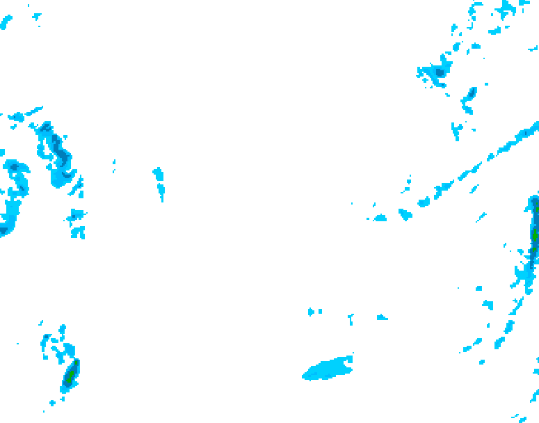 GDPS precipitation 132 hour forecast chart for Canada based on 2026/01/23 1200Z data
