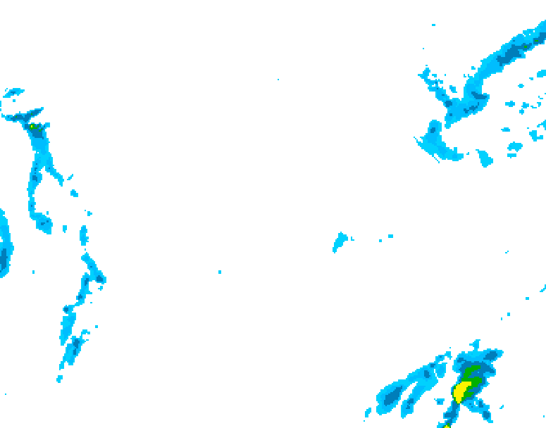 GDPS precipitation 222 hour forecast chart for Canada based on 2026/01/23 1200Z data