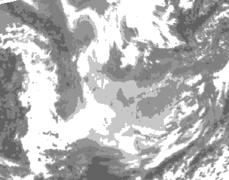 GDPS total cloud 024 hour forecast chart for Canada based on 2026/01/23 0000Z data