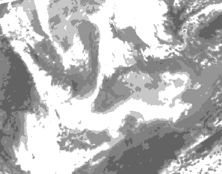 GDPS total cloud 060 hour forecast chart for Canada based on 2026/01/23 0000Z data