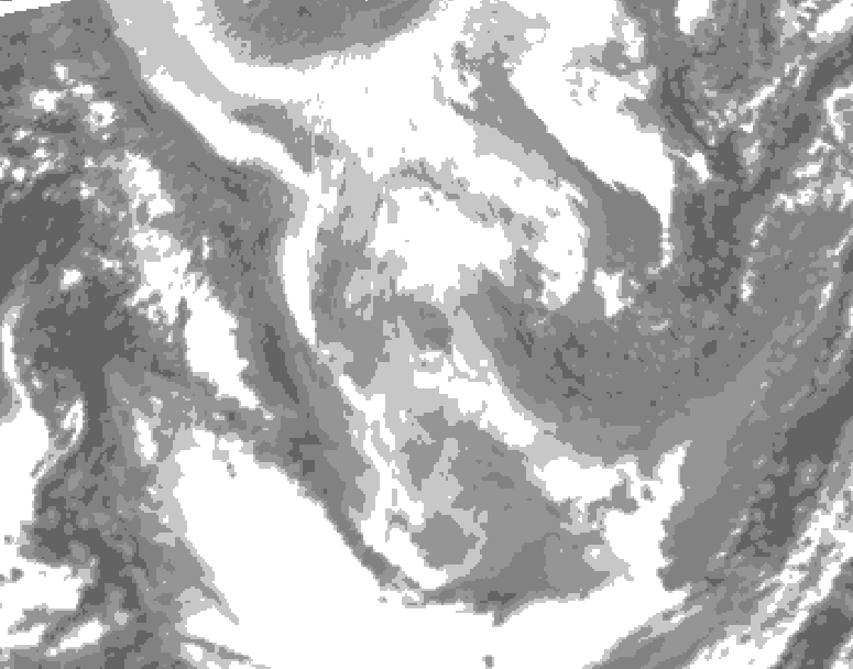 GDPS total cloud 144 hour forecast chart for Canada based on 2026/01/23 0000Z data