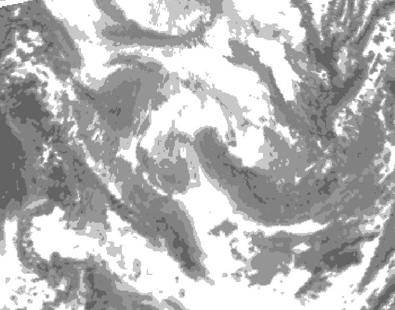 GDPS total cloud 162 hour forecast chart for Canada based on 2026/01/23 0000Z data
