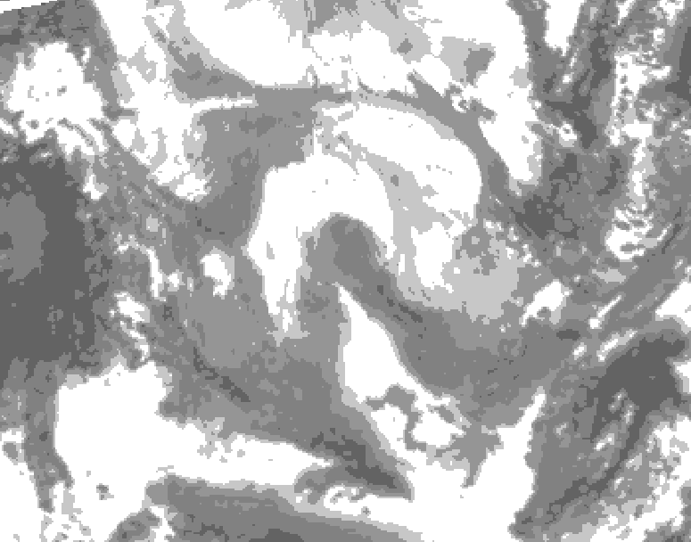 GDPS total cloud 174 hour forecast chart for Canada based on 2026/01/23 0000Z data