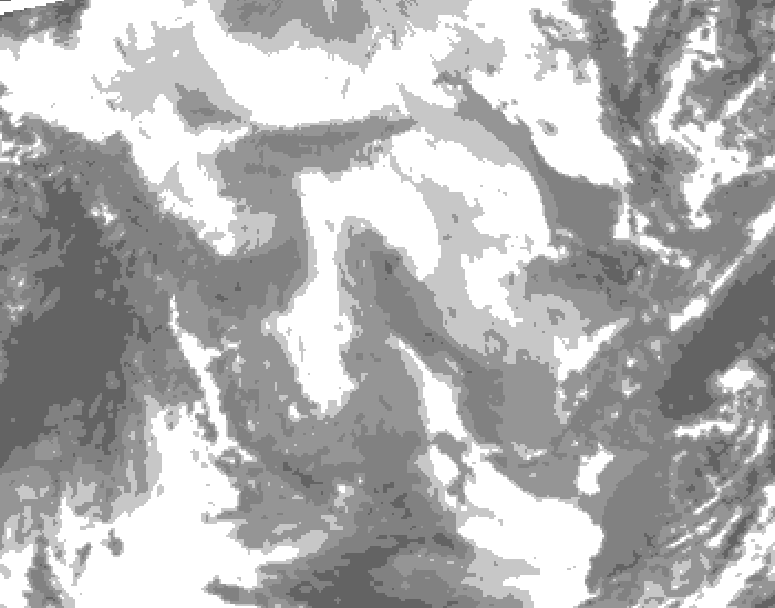 GDPS total cloud 186 hour forecast chart for Canada based on 2026/01/23 0000Z data