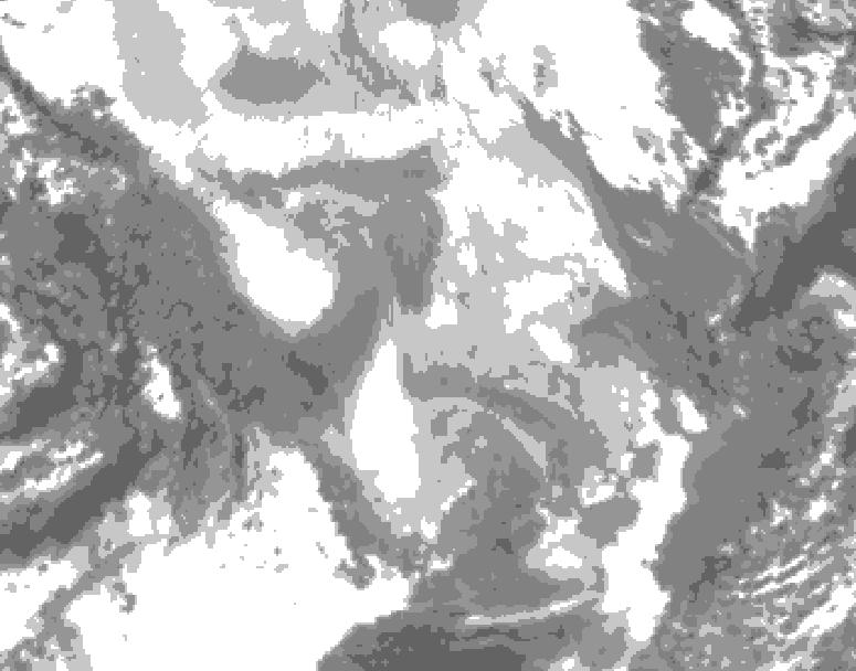 GDPS total cloud 204 hour forecast chart for Canada based on 2026/01/23 0000Z data