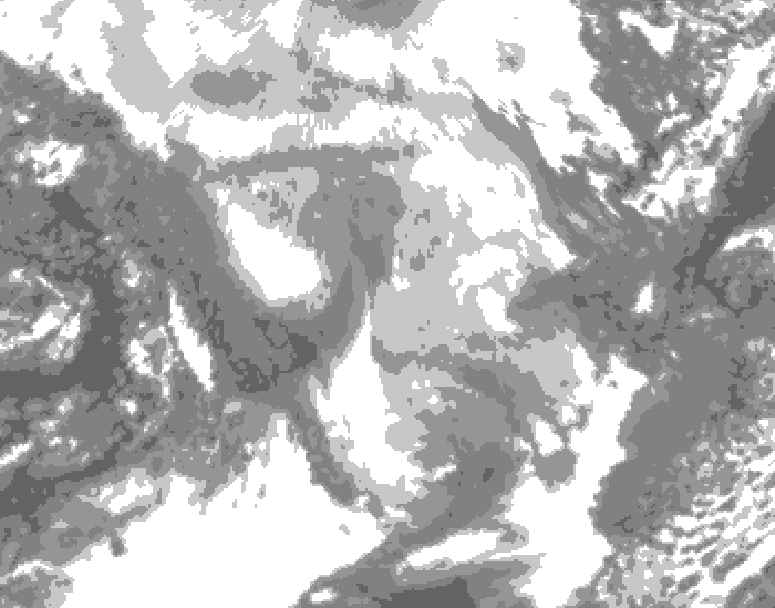 GDPS total cloud 210 hour forecast chart for Canada based on 2026/01/23 0000Z data
