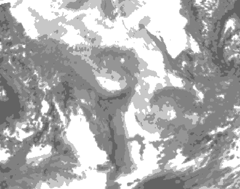 GDPS total cloud 234 hour forecast chart for Canada based on 2026/01/23 0000Z data
