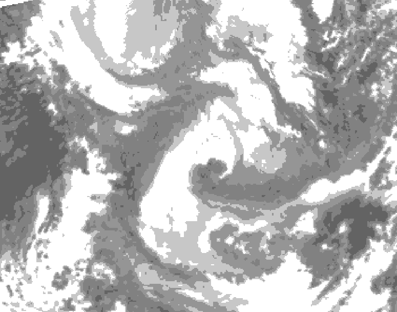 GDPS total cloud 156 hour forecast chart for Canada based on 2026/01/23 1200Z data