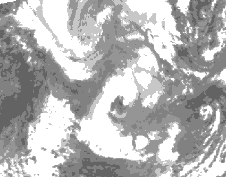 GDPS total cloud 168 hour forecast chart for Canada based on 2026/01/23 1200Z data