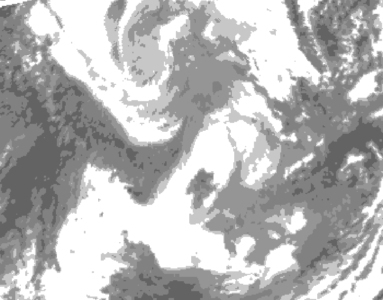 GDPS total cloud 174 hour forecast chart for Canada based on 2026/01/23 1200Z data