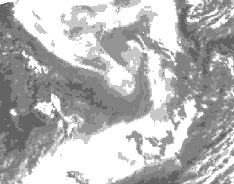GDPS total cloud 198 hour forecast chart for Canada based on 2026/01/23 1200Z data
