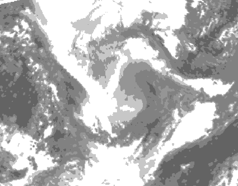 GDPS total cloud 240 hour forecast chart for Canada based on 2026/01/23 1200Z data