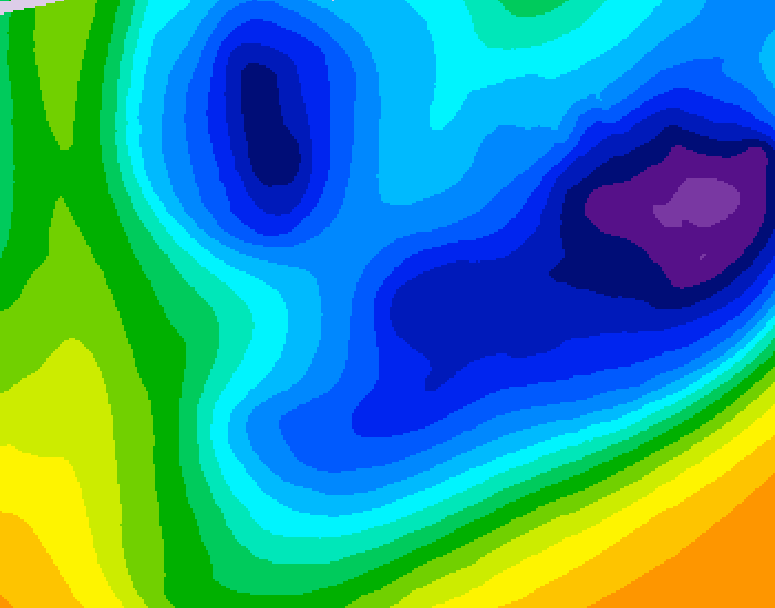 GDPS 500 millibar geopotential height 030 hour forecast chart for Canada based on 2026/01/24 0000Z data